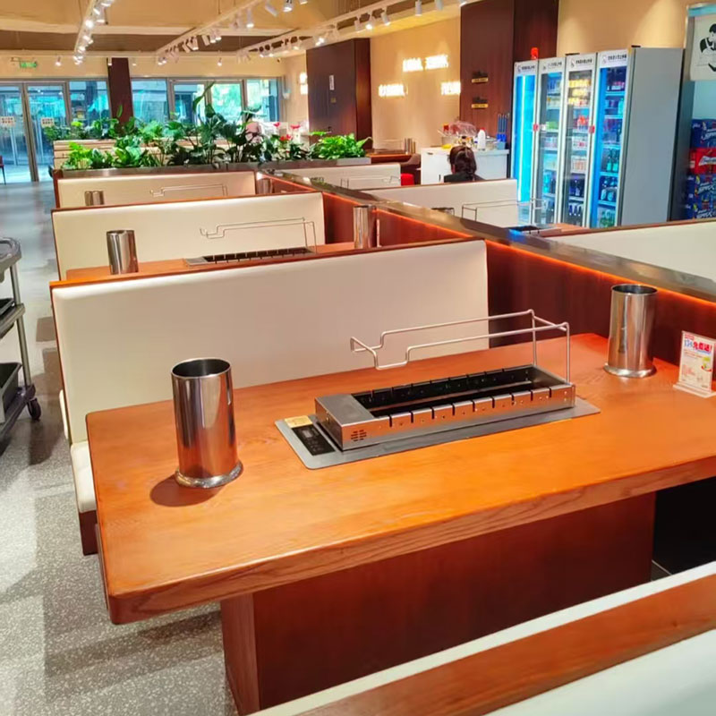 Commercial Indoor BBQ Restaurant Table Sets