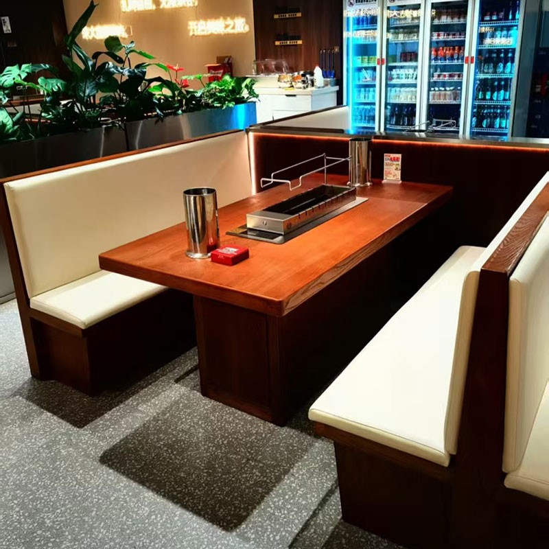Commercial Indoor BBQ Restaurant Table Sets