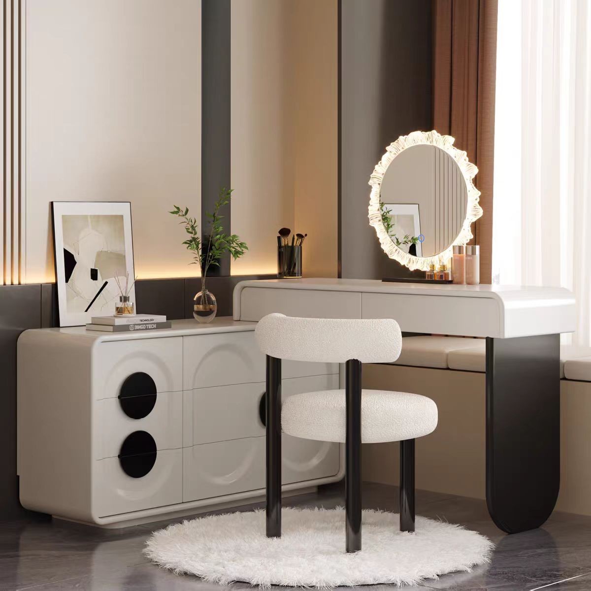 Modern Bedroom Dressing Table And Chairs Sets