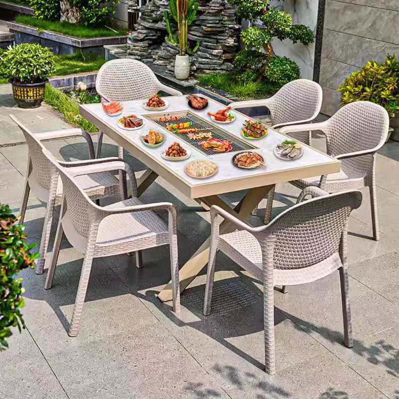 Hot Sale Outdoor BBQ Table and Chair Sets