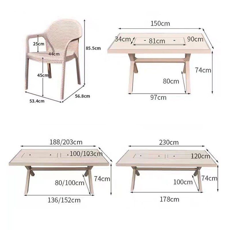 Hot Sale Outdoor BBQ Table and Chair Sets