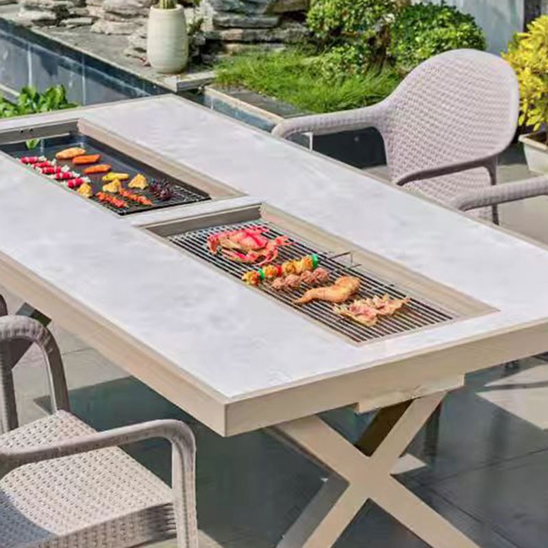 Hot Sale Outdoor BBQ Table and Chair Sets