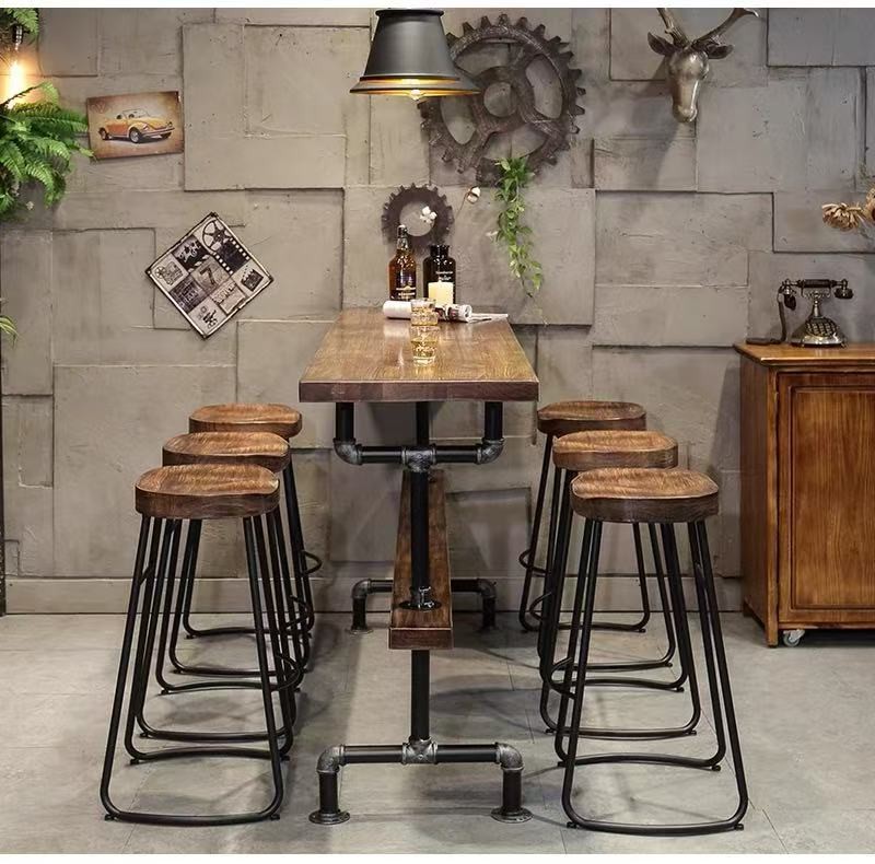 Vintage Industrial Bar Table