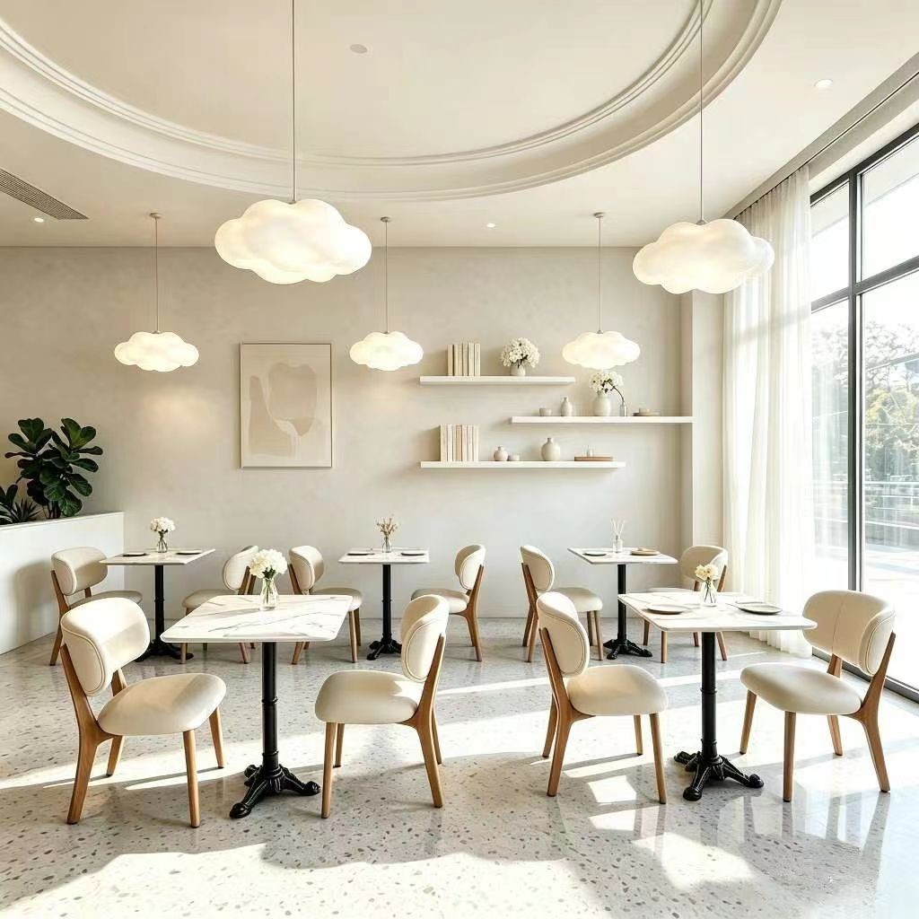 Customization OEM ODM Foldable Luxury square Marble Stone Table Set 2 Leather Wood Chairs for Restaurant Dining Furniture & Mall