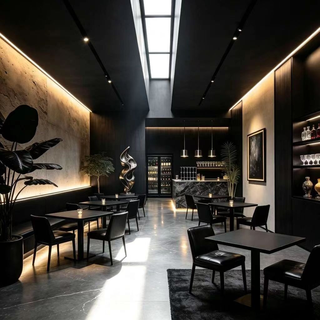 Customization OEM ODM ECO Foldable Luxury Modern Wood Table Metal Leather 4 Set Dining Chairs for bar  Restaurant & Mall