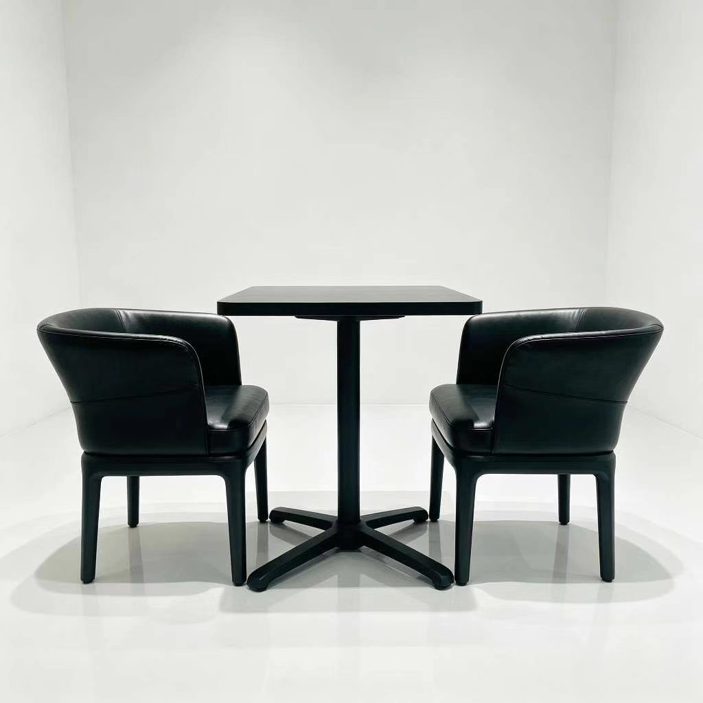 Customization OEM ODM ECO Foldable Luxury Modern Wood Table Metal Leather 4 Set Dining Chairs for bar  Restaurant & Mall