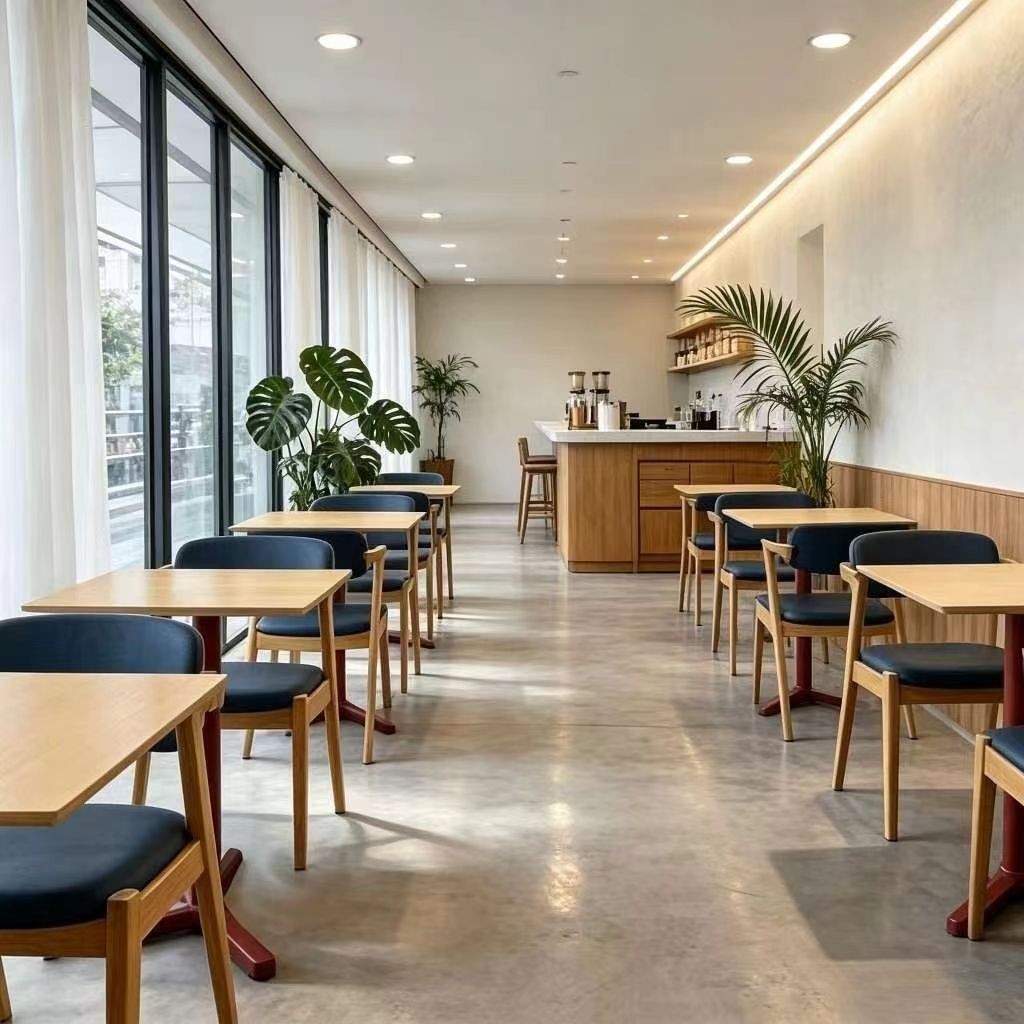 Customization OEM ODM Luxury Wood Metal  4 Seats Table Upholstered Leather Solid Wood Dining  Chair for Restaurant Bar & Mall