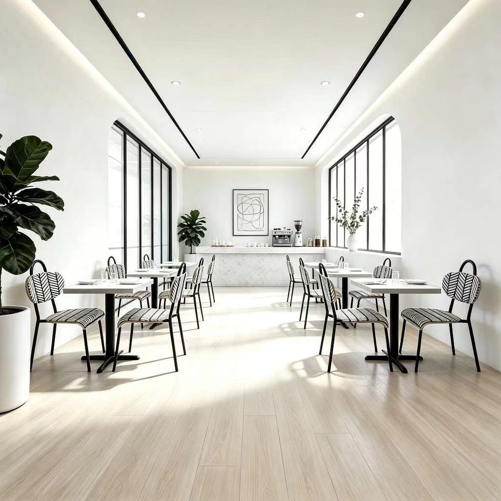 Customization OEM ODM Foldable Luxury Stone Table Metal Leather Upholstered 4 Seats  Dining Chairs Set for Restaurant & Bar